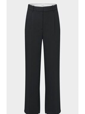 Aritzia Effortless Pant | Womens Black Wide-Leg Dress Pants With Pleated Front
